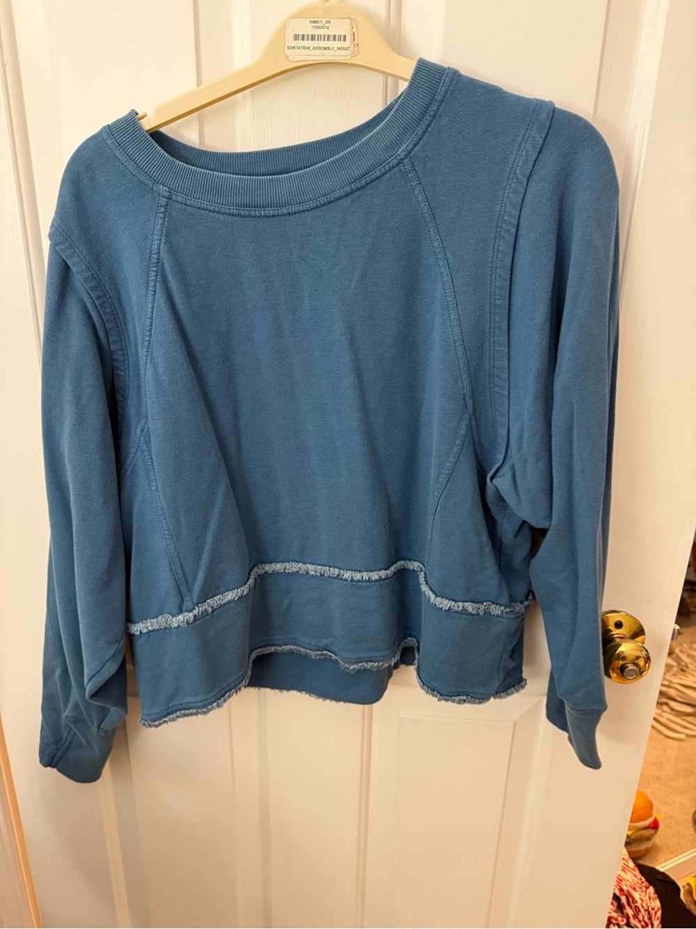 Free people Women’s Blue Boxy Pullover Top